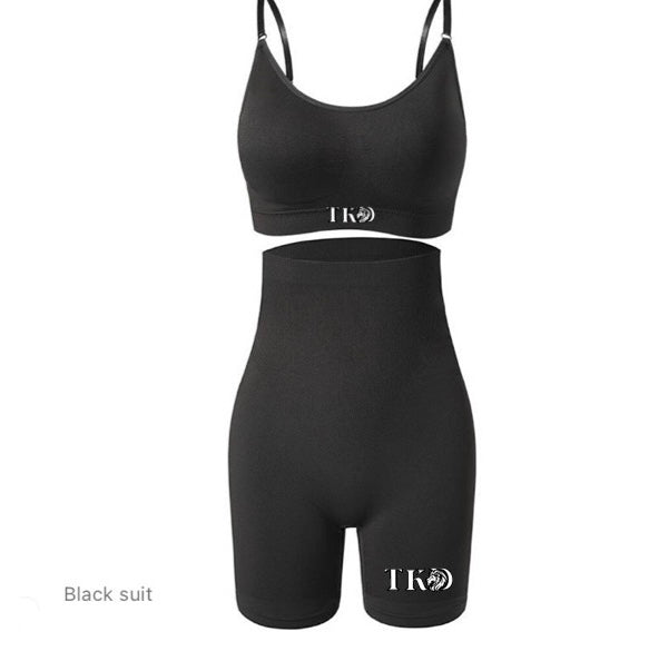 Women 2 Piece Crop Tank High Waist Shorts Yoga Outfits