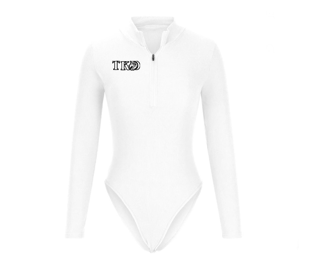 Women Long Sleeve Zip Up Body Suits