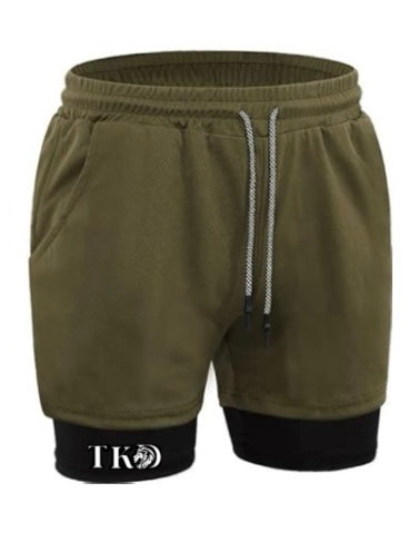 Men 2in1 Compression Shorts