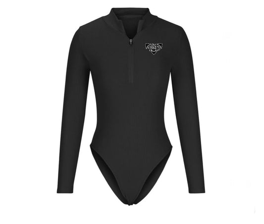 Women Long Sleeve Zip Up Body Suits