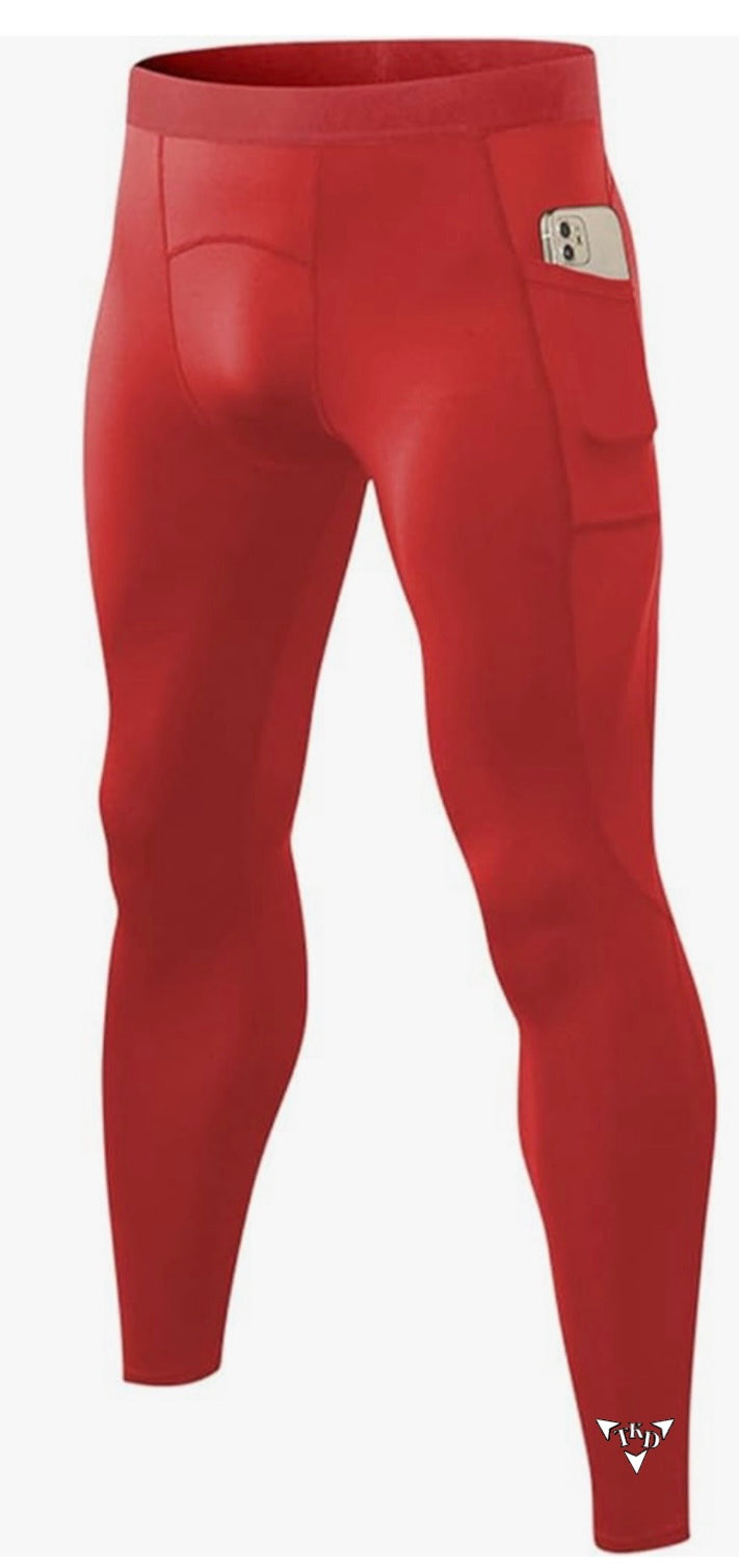 Men's Sports Compression Tights Leggings With Pockets
