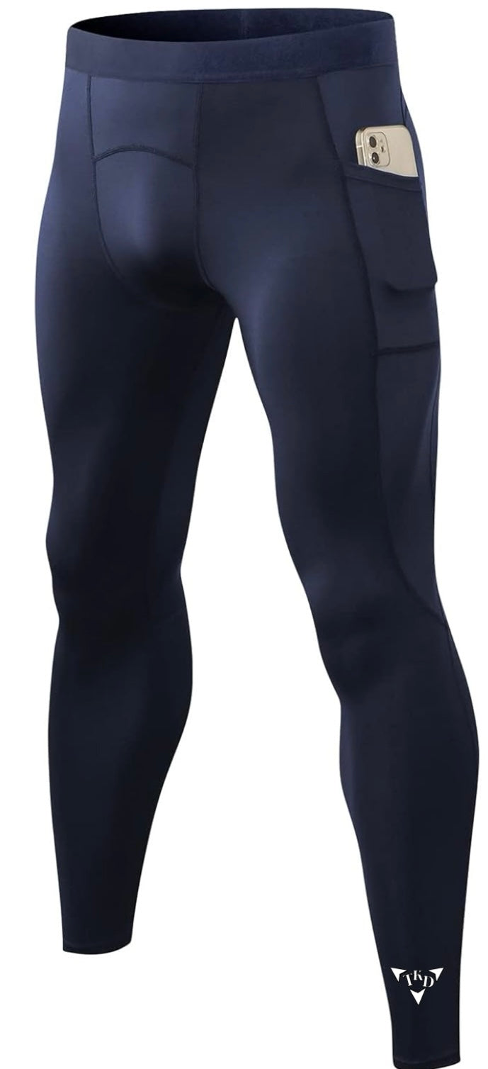 Men's Sports Compression Tights Leggings With Pockets