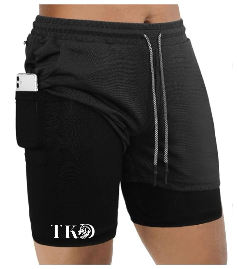 Men 2in1 Compression Shorts
